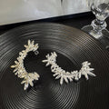 Luxury Sparkling Rhinestone Alloy Irregular Geometric Clip-on Earrings Light Luxury Style view 4