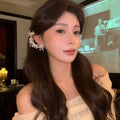 Luxury Sparkling Rhinestone Alloy Irregular Geometric Clip-on Earrings Light Luxury Style view 3