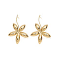 Minimalist Iron Metal Flower Star Stud Earrings With Silver Pins For Women view 5