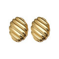European Style Oval C Shape Iron Stud Earrings For Women Vintage Geometric Fashion Ear Jewelry view 5