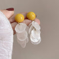 Fresh Shell Round Geometric Clip-on Earrings for Women Sweet Fashion Vacation Style Jewelry view 3