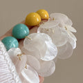 Fresh Shell Round Geometric Clip-on Earrings for Women Sweet Fashion Vacation Style Jewelry view 1