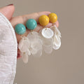 Fresh Shell Round Geometric Clip-on Earrings for Women Sweet Fashion Vacation Style Jewelry view 4