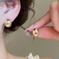 Vintage Elegant Faux Pearl Stud Earrings Jewelry Set, Light Luxury Round Geometric Fashion Earrings view 4