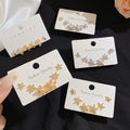 Light Luxury Copper Zircon Starfish Butterfly Flower Stud Earrings Jewelry Set view 3
