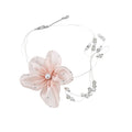 2026 New Organza Flower Faux Pearl Necklace Sweet Pastoral Light Luxury Clavicle Chain view 5