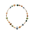 Bohemian Green Glass Irregular Geometric Necklace Vintage Old Money Layered Collarbone Jewelry view 5