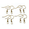 Vacuum Gold Plated Stainless Steel Ear Hooks DIY Jewelry Accessory Earring Hooks Earrings view 2