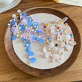 Vacation Style Geometric Shell Lotus Pod Faux Pearl Sequin Stud Earrings With Silver Posts view 2