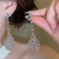 Vintage Court Style Alloy Flower Earrings And Ring Jewelry Set For Evening Dress Banquet view 2