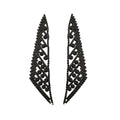 Copper Geometric Triangle Full Rhinestone Tassel Drop Earrings For Elegant Evening Dress view 5
