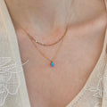 Korean Style Resin Teardrop Pendant Necklace Light Luxury Minimalist Collarbone Chain view 3