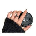 Light Luxury Copper Zircon Geometric Hollow Open Ring For Women view 5