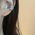 Copper Zircon Wheat Ear Leaf Clip-on Earrings, Delicate No-Piercing Cartilage Cuffs view 4