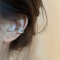 Copper Zircon Wheat Ear Leaf Clip-on Earrings, Delicate No-Piercing Cartilage Cuffs view 1