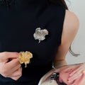Vintage 3D Alloy Rose Flower Brooch Statement Floral Fashion Clothing Accessory view 3