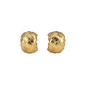 18K Gold Plated Copper Woven C Shape Stud Earrings French Minimalist Geometric Jewelry view 5