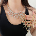 Old Money Resin Branch Necklace Geometric Round Statement Clavicle Choker Vintage Luxury view 1