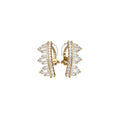 Light Luxury Copper Zircon Geometric Irregular Clip-on Earrings For Non-Pierced Ears view 5