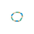 Fresh Forest Style Glass Crystal Beaded Flower Necklace And Ring Jewelry Set For Women view 5
