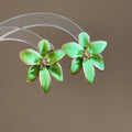 Alloy Enamel Flower Stud Earrings With Silver Pins, Fresh Dopamine Light Luxury Summer Style view 4