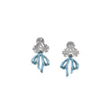 Light Luxury Alloy Bow Stud Earrings With Zircon Flower Enamel Island Vacation Style view 5