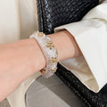 2026 Vintage Hammered Alloy Open Cuff Bangle Geometric Light Luxury Statement Bracelet view 4