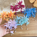 Fabric Flower Stud Earrings Sweet Chiang Mai Holiday Vacation Style Floral Earrings for Women view 2