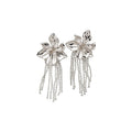 Copper Crystal Butterfly Tassel Drop Earrings Floral Minimalist Sweet Spring Summer Jewelry view 5