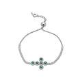 Copper Full Rhinestone Cross Bangle For Women, Light Luxury Geometric Fashion Jewelry view 5