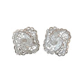 2026 New Luxury Copper Butterfly Flower Stud Earrings With Silver Pins, Elegant Minimalist Jewelry view 5
