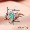 Natural Gradient Inlaid Zircon Ring For Women, Elegant Sweet Spring Fashion Finger Jewelry view 4