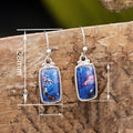 Ethnic Style Purple Square Sticker Drop Earrings For Women Simple Fashion Colorful Jewelry view 4