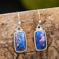 Ethnic Style Purple Square Sticker Drop Earrings For Women Simple Fashion Colorful Jewelry view 5