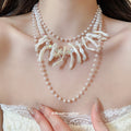 Old Money Faux Pearl Seashell Pendant Necklace For Women Summer Ocean Vacation Collarbone Jewelry view 1