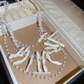 Old Money Faux Pearl Seashell Pendant Necklace For Women Summer Ocean Vacation Collarbone Jewelry view 2