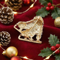 Alloy Rhinestone Enamel Christmas Skate Brooch Pin For Suit Decoration view 3
