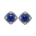 Copper Zircon Square Cube Stud Earrings For Women, Sparkling Niche Luxury Designer Style view 5