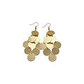 Matte Round Tassel Iron Drop Earrings, Geometric Statement Metal Ear Hook Jewelry view 5