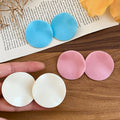 Frosted Acrylic Candy Color Large Round Disc Stud Earrings Korean Minimalist Geometric Statement Jewelry view 1