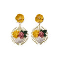 Iron Flower Drop Earrings For Women Vacation Style Bold Dopamine Floral Statement Jewelry view 5