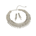 Old Money Copper Rhinestone Tassel Necklace Earrings Jewelry Set For Bridal Wedding view 5