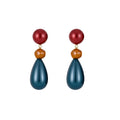 Vintage Hong Kong Style Semi Transparent Resin Teardrop Stud Earrings For Women view 5
