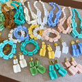 Acrylic Geometric Quadrilateral Necklace Bracelet Earrings Jewelry Set For Women, Resort Style Statement Jewelry view 1