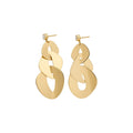 Copper Geometric Oval Tassel Drop Earrings, Statement Metal Style Jewelry view 5