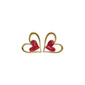 Enamel Heart Alloy Stud Earrings, Vintage European Style Light Luxury Fashion Jewelry view 5
