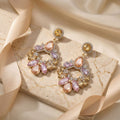 Luxury Vintage Rhinestone Crystal Teardrop Chandelier Tassel Statement Stud Drop Earrings view 4