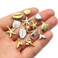 Gold Zinc Alloy Charm Pendant for DIY Necklace Bracelet Jewelry Making view 2