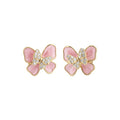 Vintage Heart Pink Faux Pearl Stud Earrings With Silver Pins, Minimalist Light Luxury Jewelry view 5