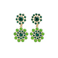 Alloy Rhinestone Round Hollow Pendant Necklace And Earrings Jewelry Set For Women view 5